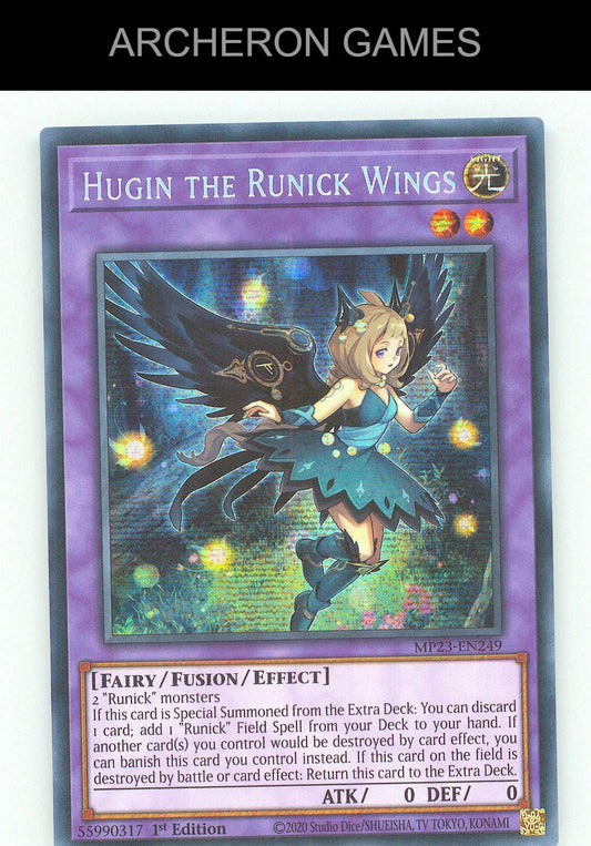 Hugin the Runick Wings SEC YUGIOH Card