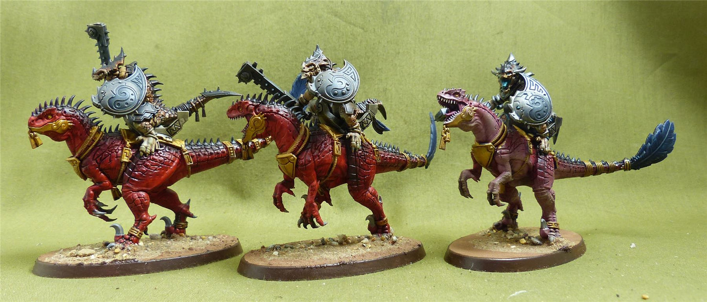 Aggradon Lancers painted - Seraphon - Warhammer AoS #YK