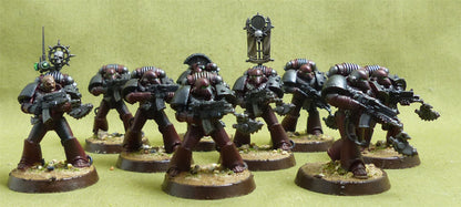 MKIV Tactical Squad set of 9 painted - Blood Angels - Warhammer Horus Heresy #2Q8