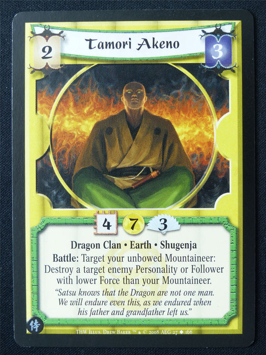 Tamori Akeno - THW - Legend of the Five Rings L5R Card #110