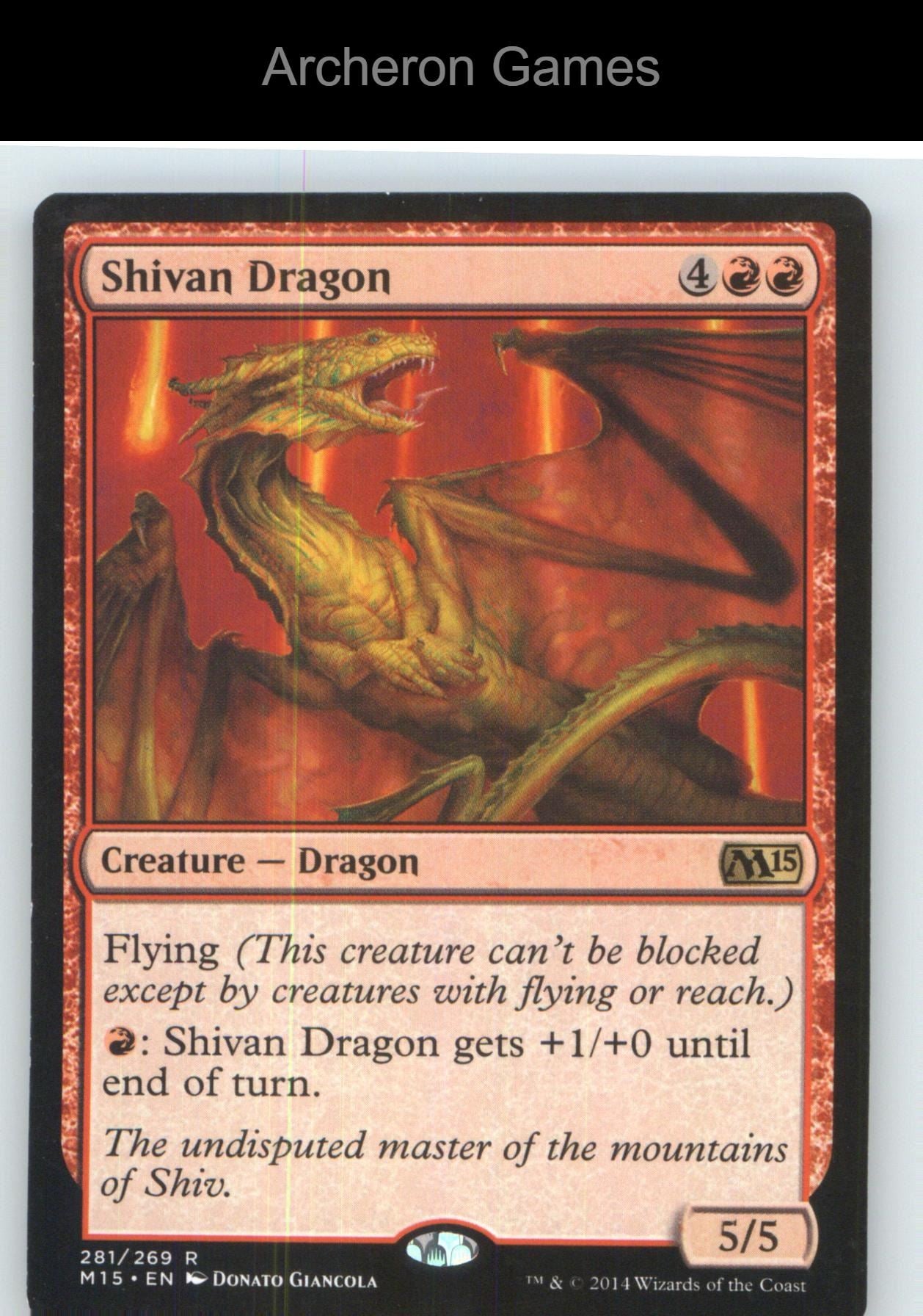 Shivan Dragon M15 281 R MTG Card NM/EX+
