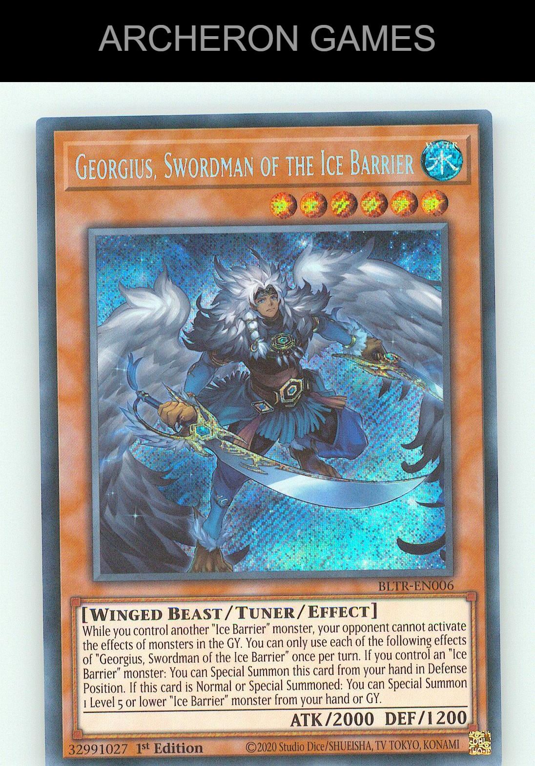 Georgius, Swordman of the Ice Barrier SEC YUGIOH Card