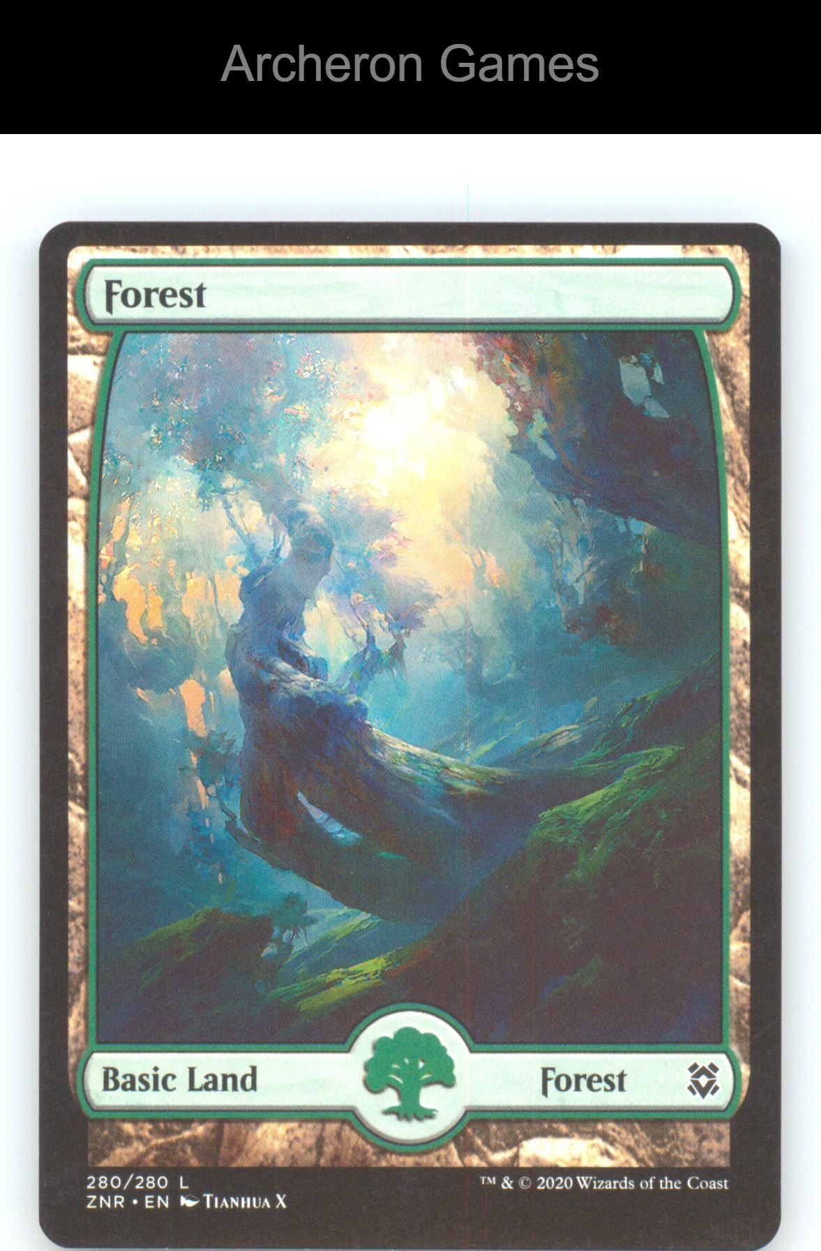 Forest (280) - Full Art ZNR 280 Land MTG Card Zendikar Rising