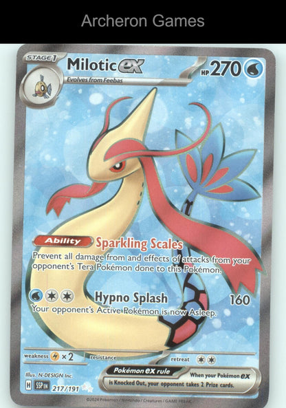Pokemon Card Milotic ex SSP 217/191 Ultra Rare Surging Sparks Holo