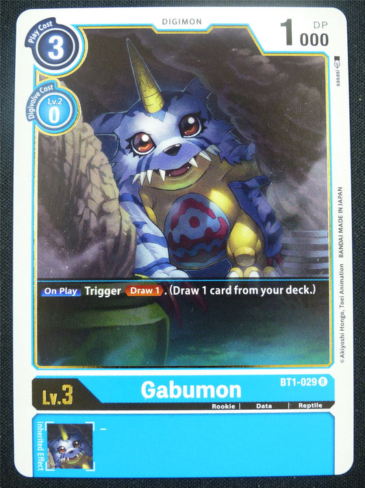 Gabumon BT1-029 R - Digimon Card #9L