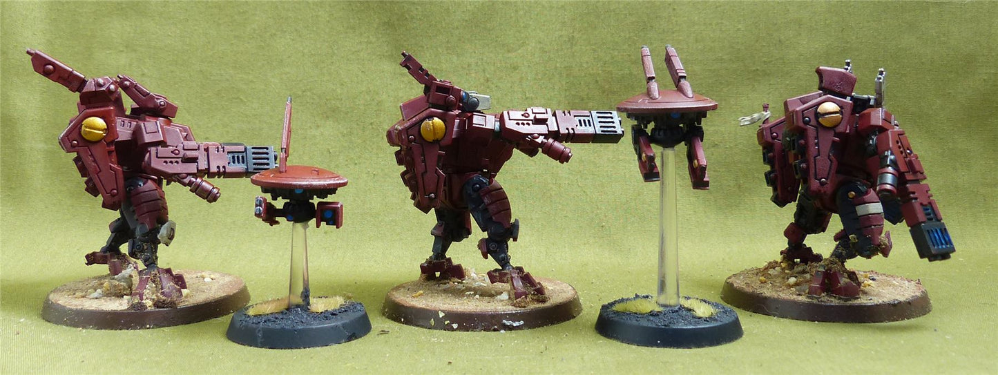 XV8 Crisis Battlesuit Team painted - Tau Empire - Warhammer 40K #F3