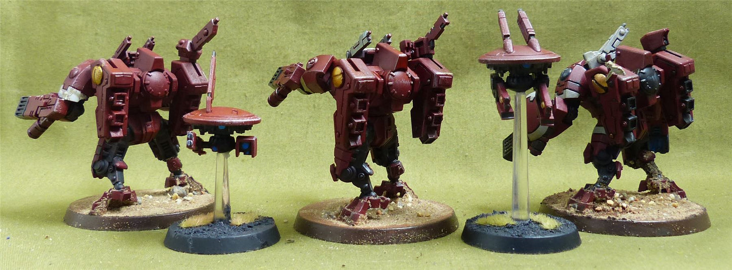 XV8 Crisis Battlesuit Team painted - Tau Empire - Warhammer 40K #F3