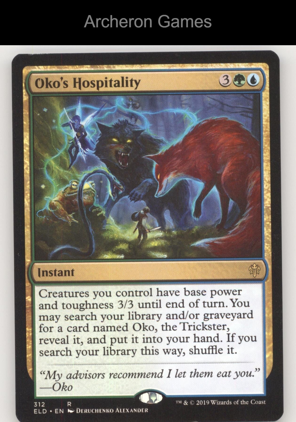 Oko's Hospitality 312 R MTG Card Throne of Eldraine