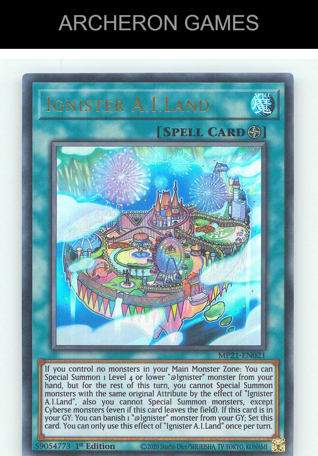 Ignister A.I.Land Ultra Rare YUGIOH Card 1st Edition