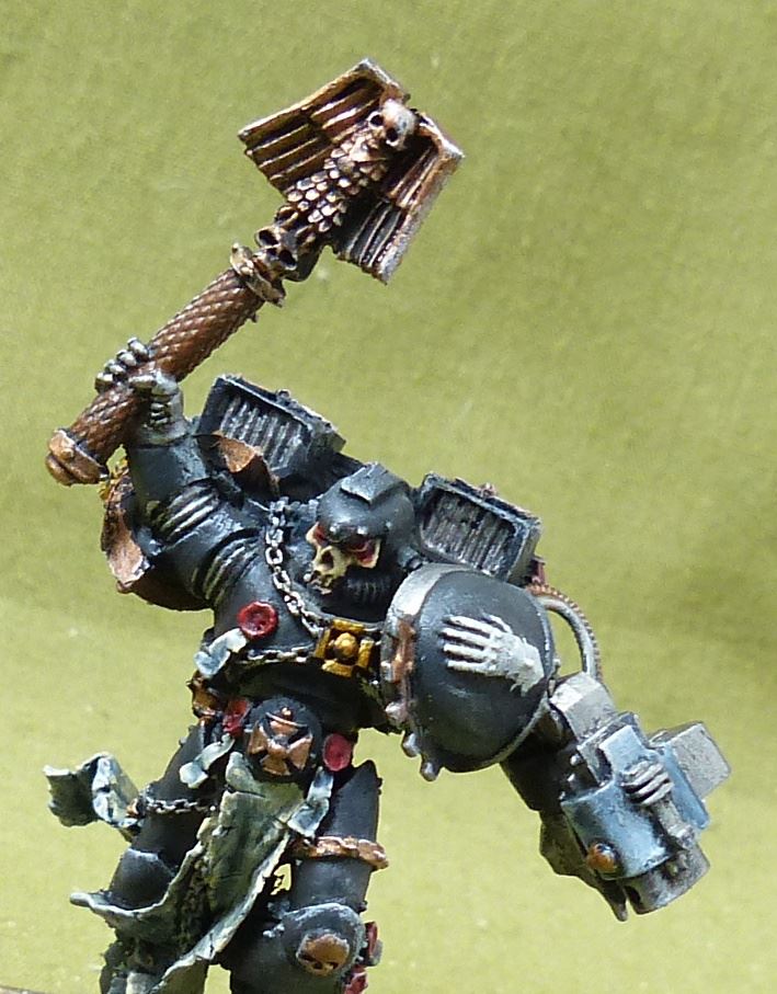 Chaplain with Jump Pack painted Finecast OOP - iron Hands - Warhammer 40K #73F