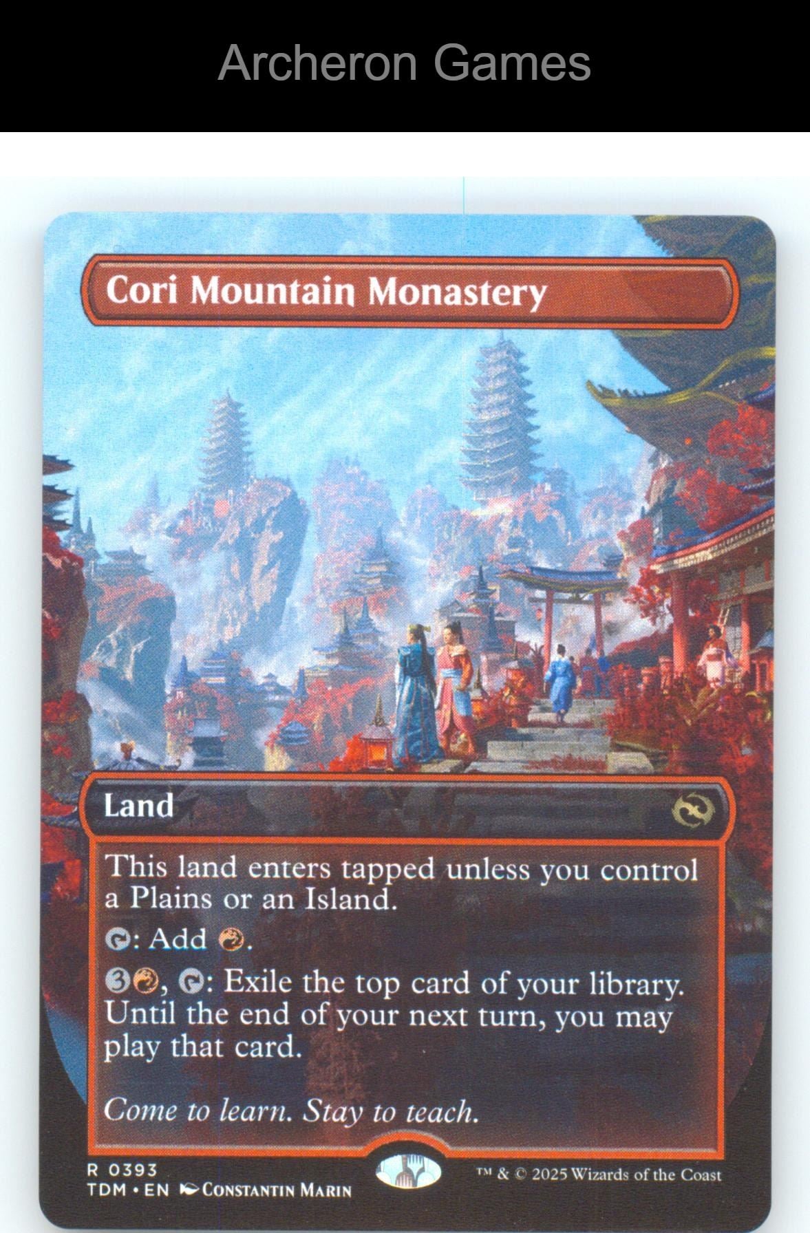 Cori Mountain Monastery (Borderless) TDM 393 R MTG Card NM/EX+