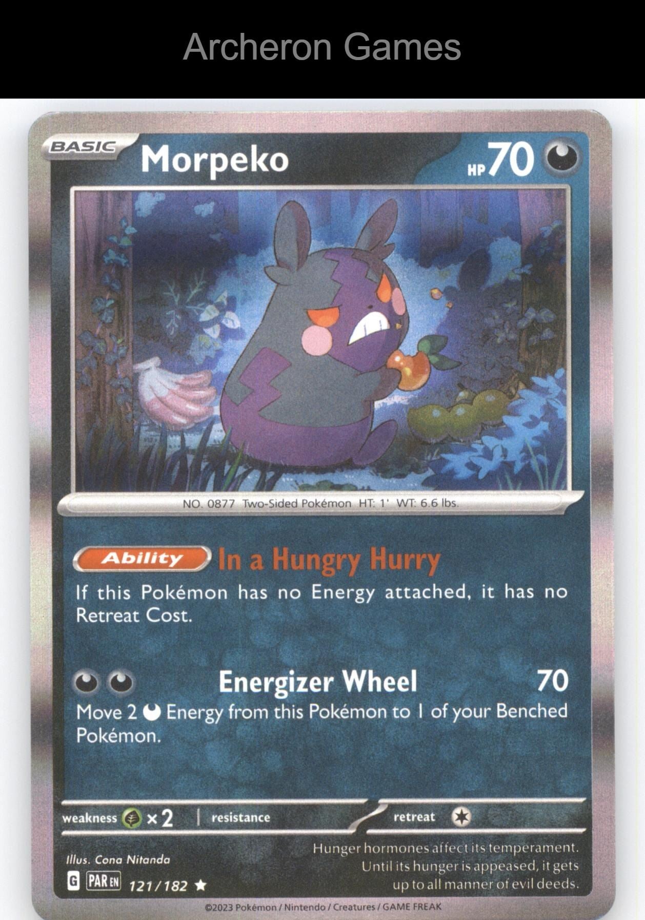 Pokemon Card Morpeko PAR 121/182 R