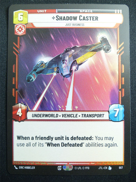 Shadow Caster 667 Foil - Star Wars Unlimited Card #4GJ