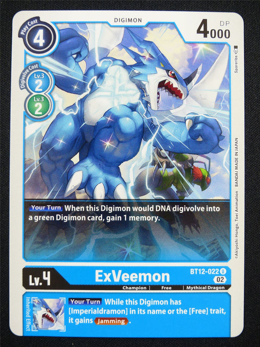 ExVeemon BT12-022 U - Digimon Card #LO