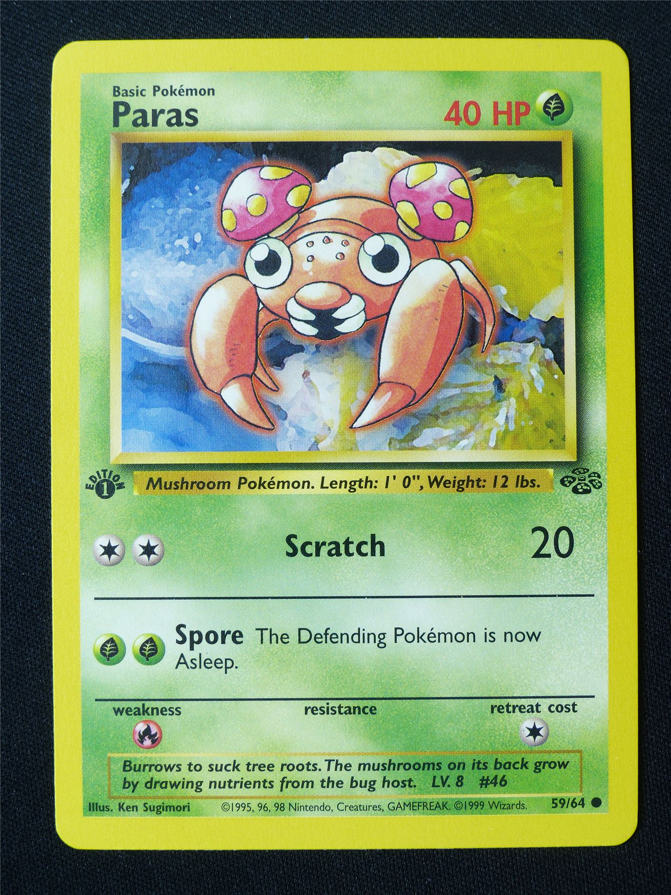 Paras 59/64 1st Edition Jungle NM - Pokemon Card #H8