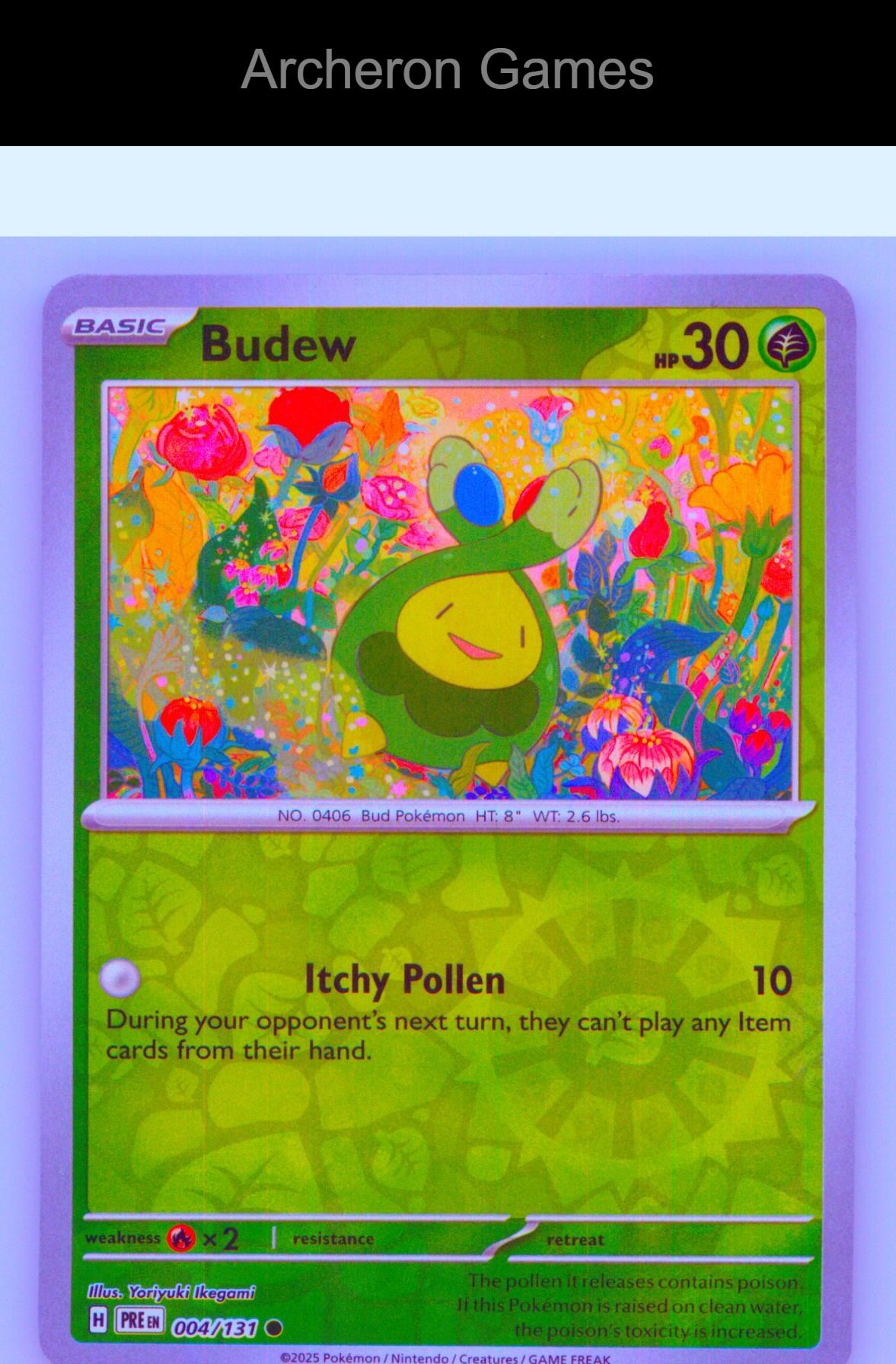 Pokemon Card Budew PRE 004/131 C Prismatic Evolutions Reverse Holo