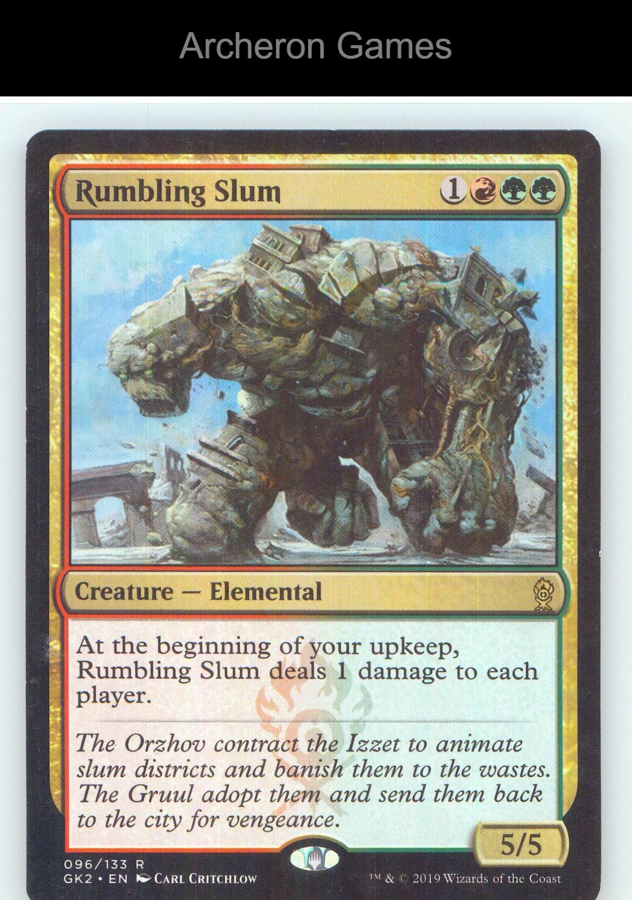 Rumbling Slum GK2 96 R MTG Card NM/EX+