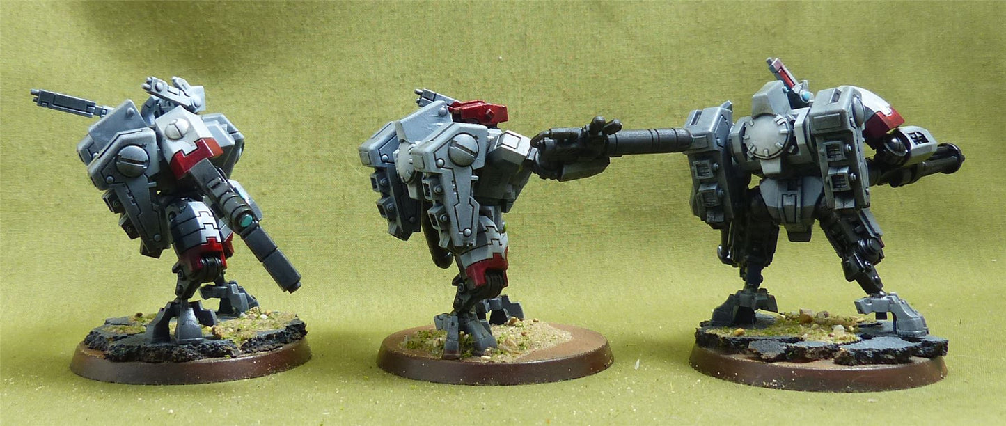 XV8 Crisis Battlesuit Team painted - Tau Empire - Warhammer 40K #1QC