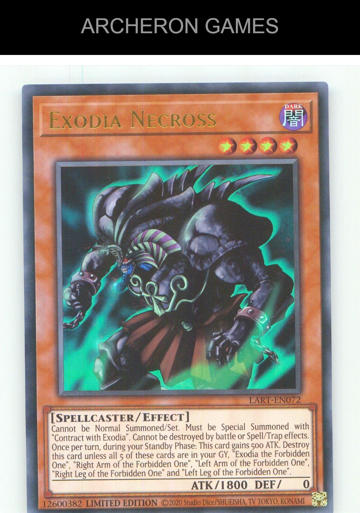 Exodia Necross UR YUGIOH Card Limited