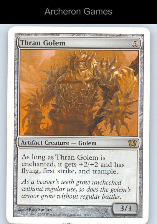 Thran Golem 313 R MTG Card 9th Edition