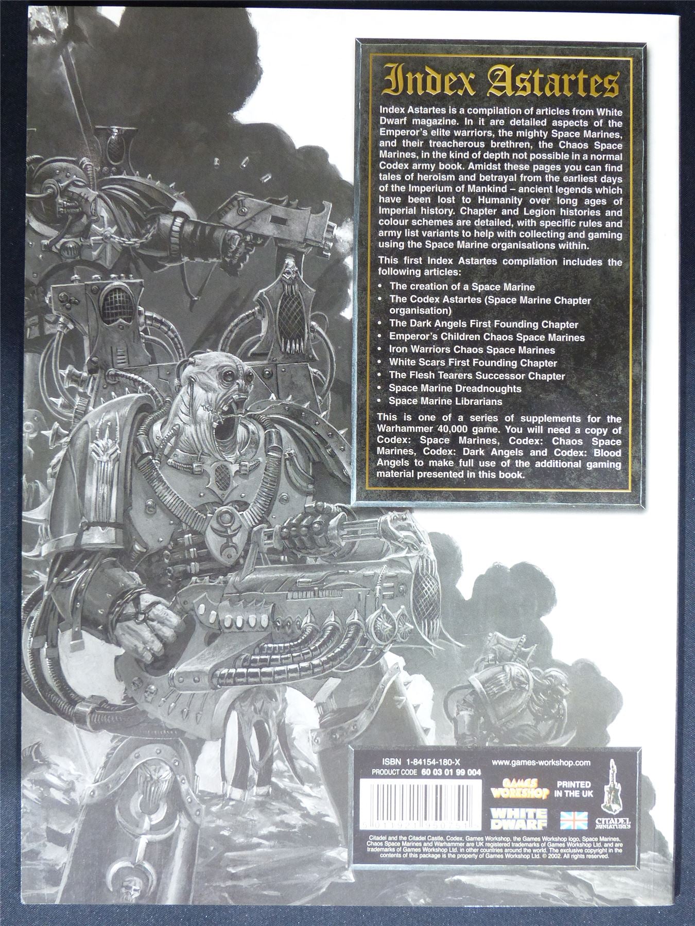 Index Astartes 2002 Softback - Warhammer 40K #1P0