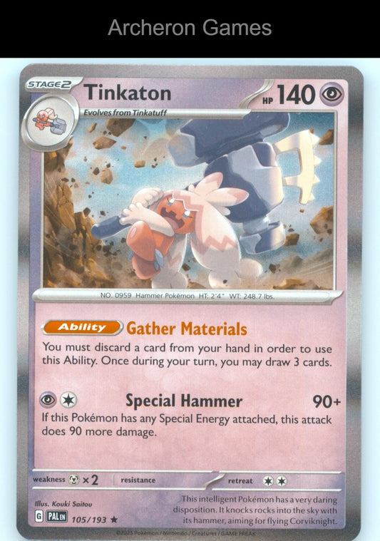 Pokemon Card Tinkaton (Holo) 105/193 R