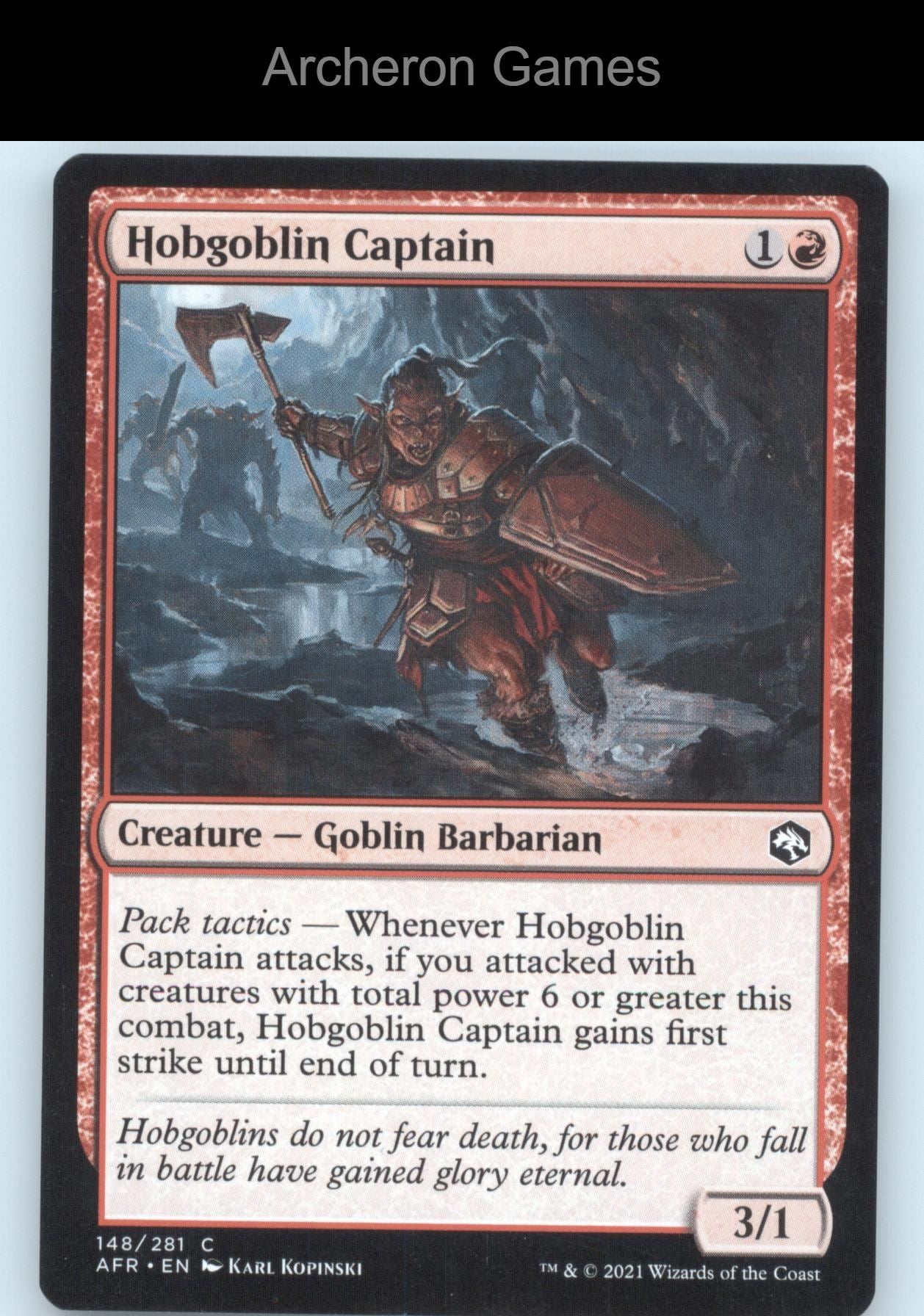 Hobgoblin Captain 148 C MTG Card Adventures in the Forgotten Realms