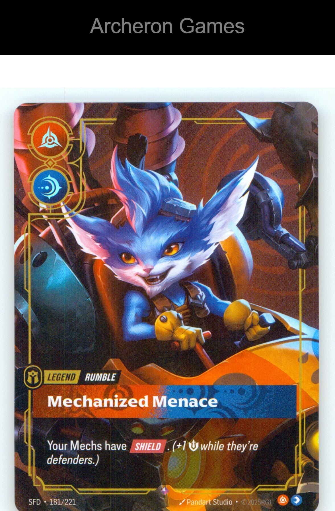 Rumble - Mechanized Menace SFD 181/221 R Spiritforged Riftbound Card