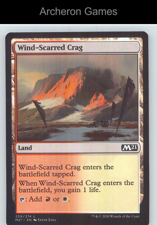 Wind-Scarred Crag M21 259 Land MTG Card NM/EX+
