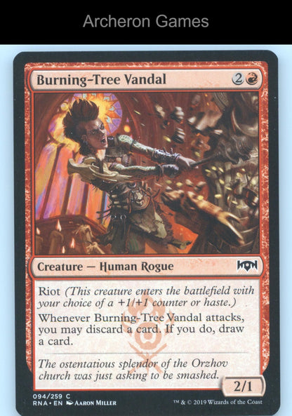 Burning-Tree Vandal 94 C MTG Card Ravnica Allegiance