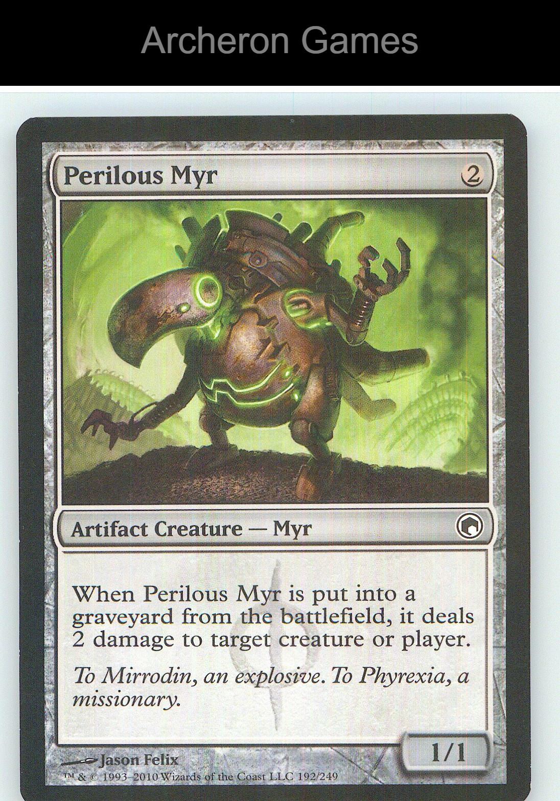 Perilous Myr SOM 192 C MTG Card NM/EX+