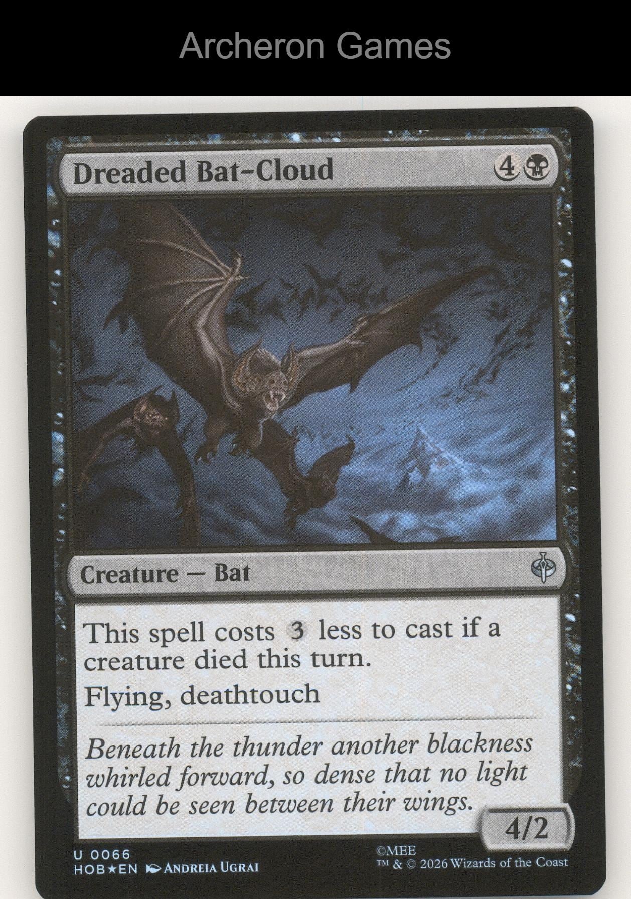 Dreaded Bat-Cloud HOB 66 UC MTG Card The Hobbit