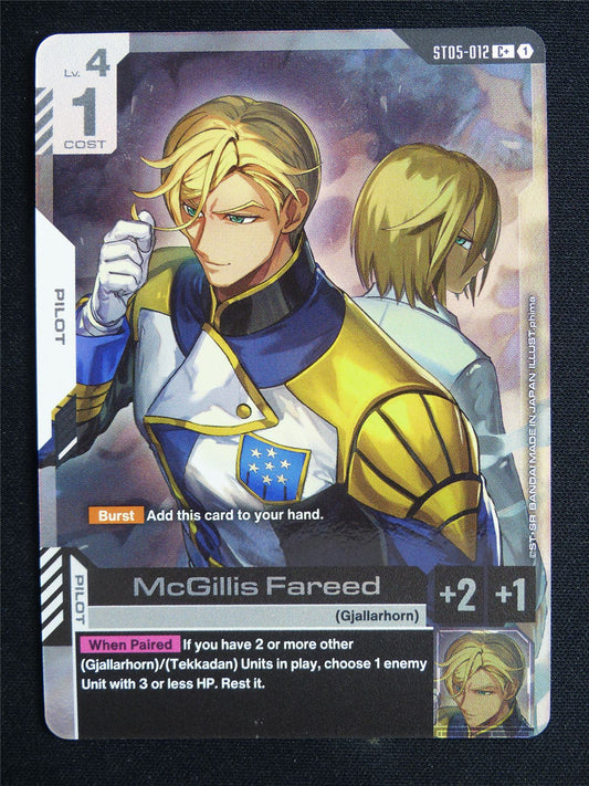 McGillis Fareed ST05-012 C alt art - Gundam Card #58C