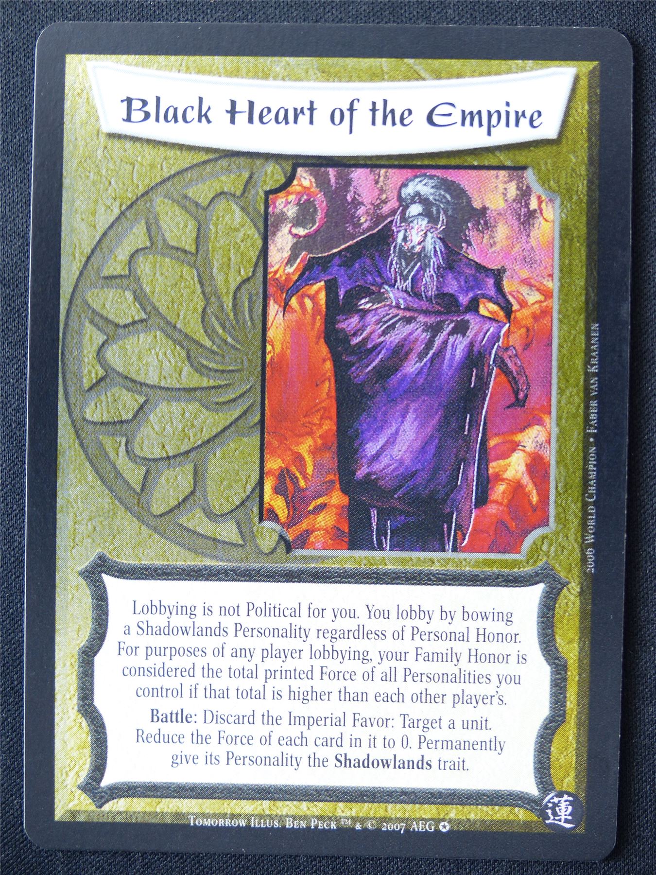 Black Heart of the Empire Foil - Tom - Legend of the Five Rings L5R Card #WM