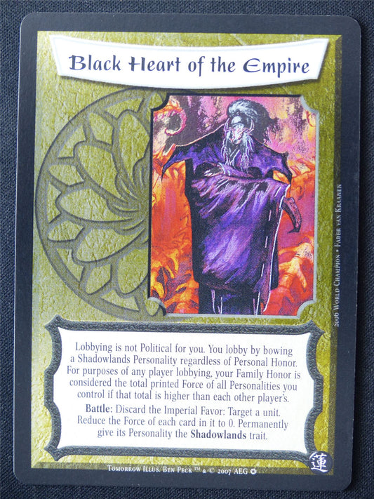Black Heart of the Empire Foil - Tom - Legend of the Five Rings L5R Card #WM