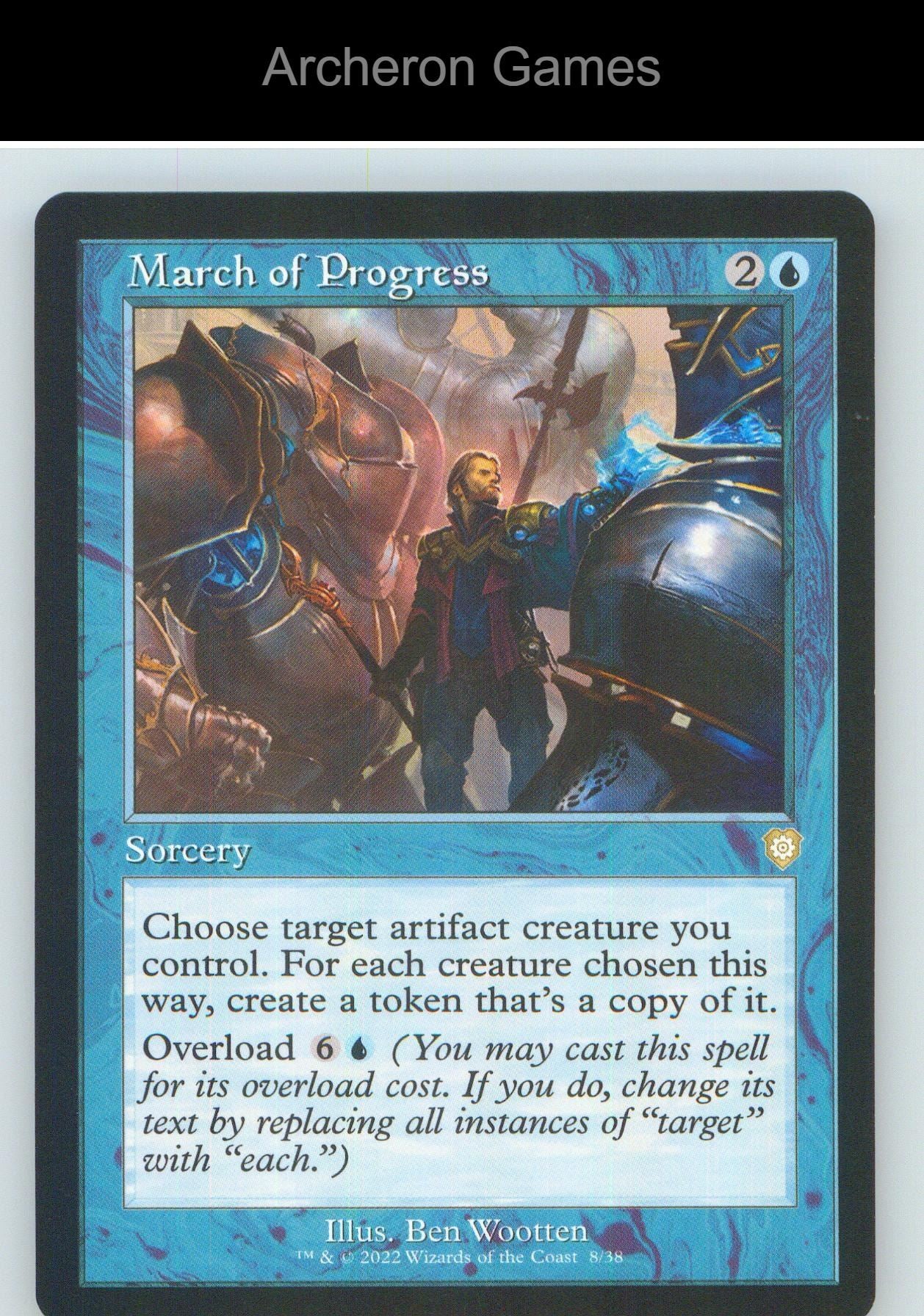 March of Progress (Retro Frame) BRC 8 R MTG Card NM/EX+