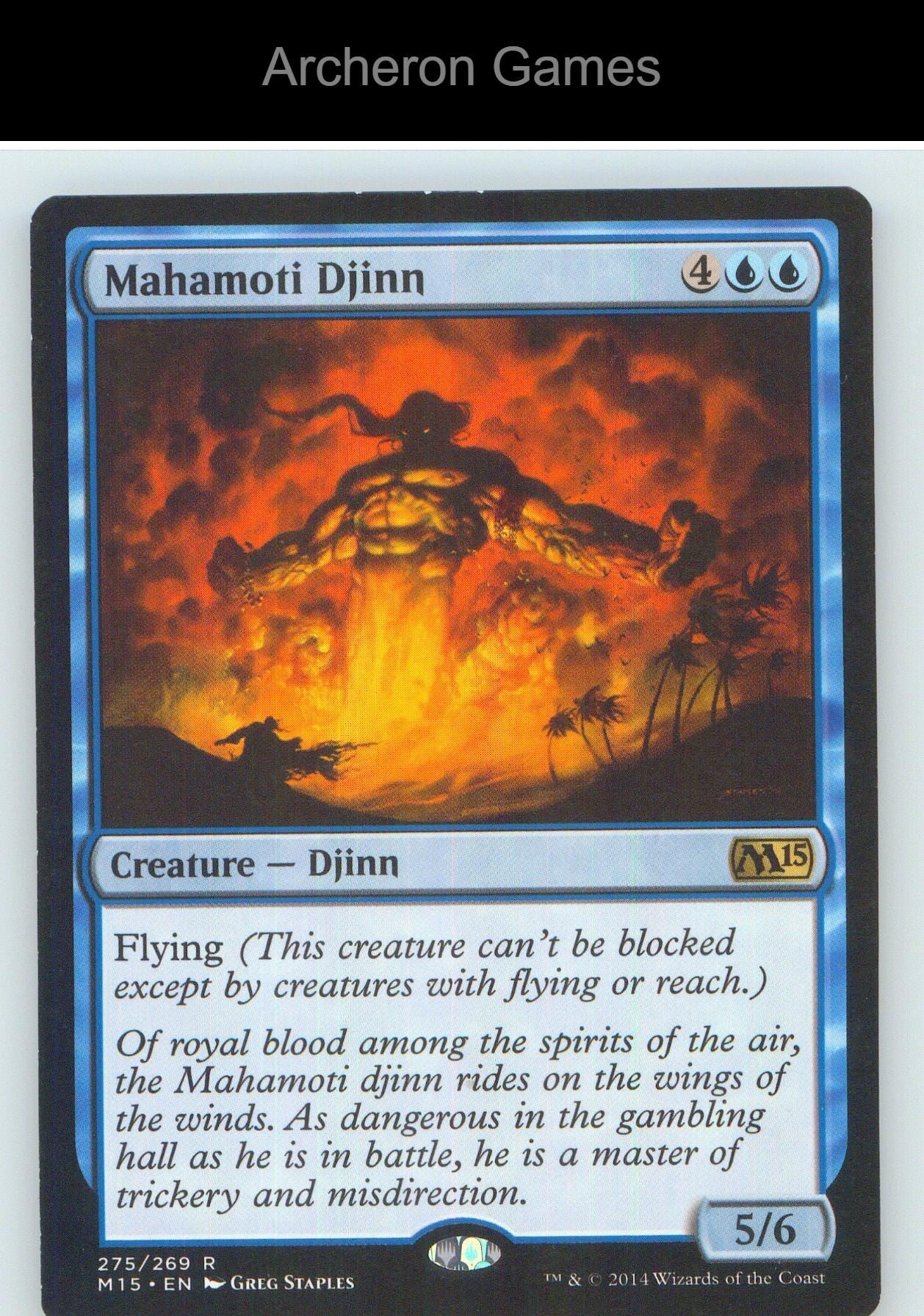 Mahamoti Djinn M15 275 R MTG Card NM/EX+
