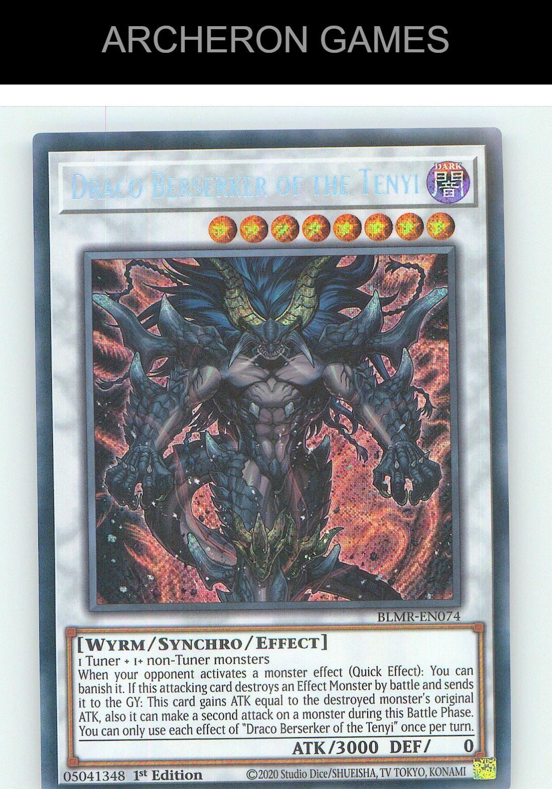 Draco Berserker of the Tenyi SEC YUGIOH Card 1st Edition