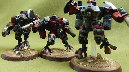 XV8 Crisis Battlesuit Team painted - Tau Empire - Warhammer 40K #YD