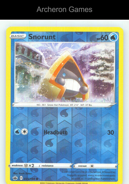 Pokemon Card Snorunt CRE 035/198 C Chilling Reign Reverse Holo