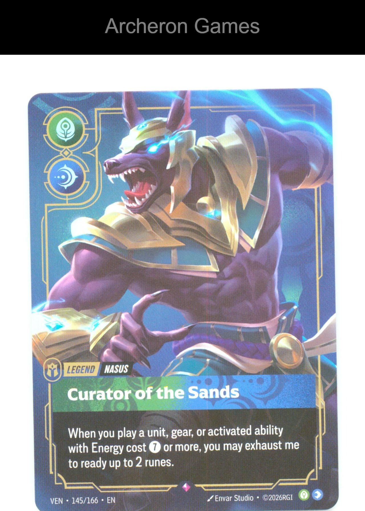 Nasus - Curator of the Sands VEN 145/166 R Vendetta Riftbound Card Foil