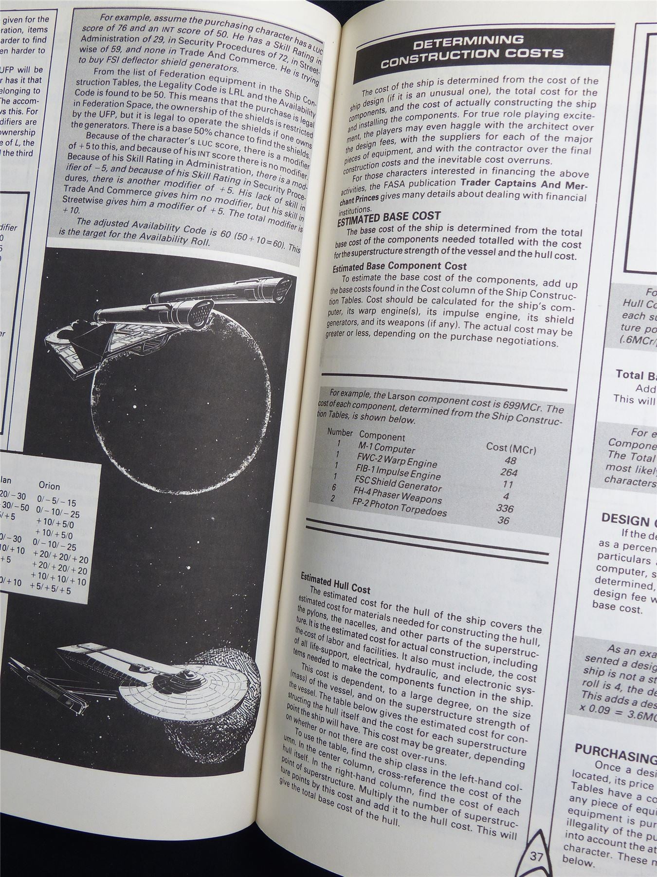 Star Trek Star Fleet Battles: Ship Construction Manual Booklet - Roleplaying Game #1NM