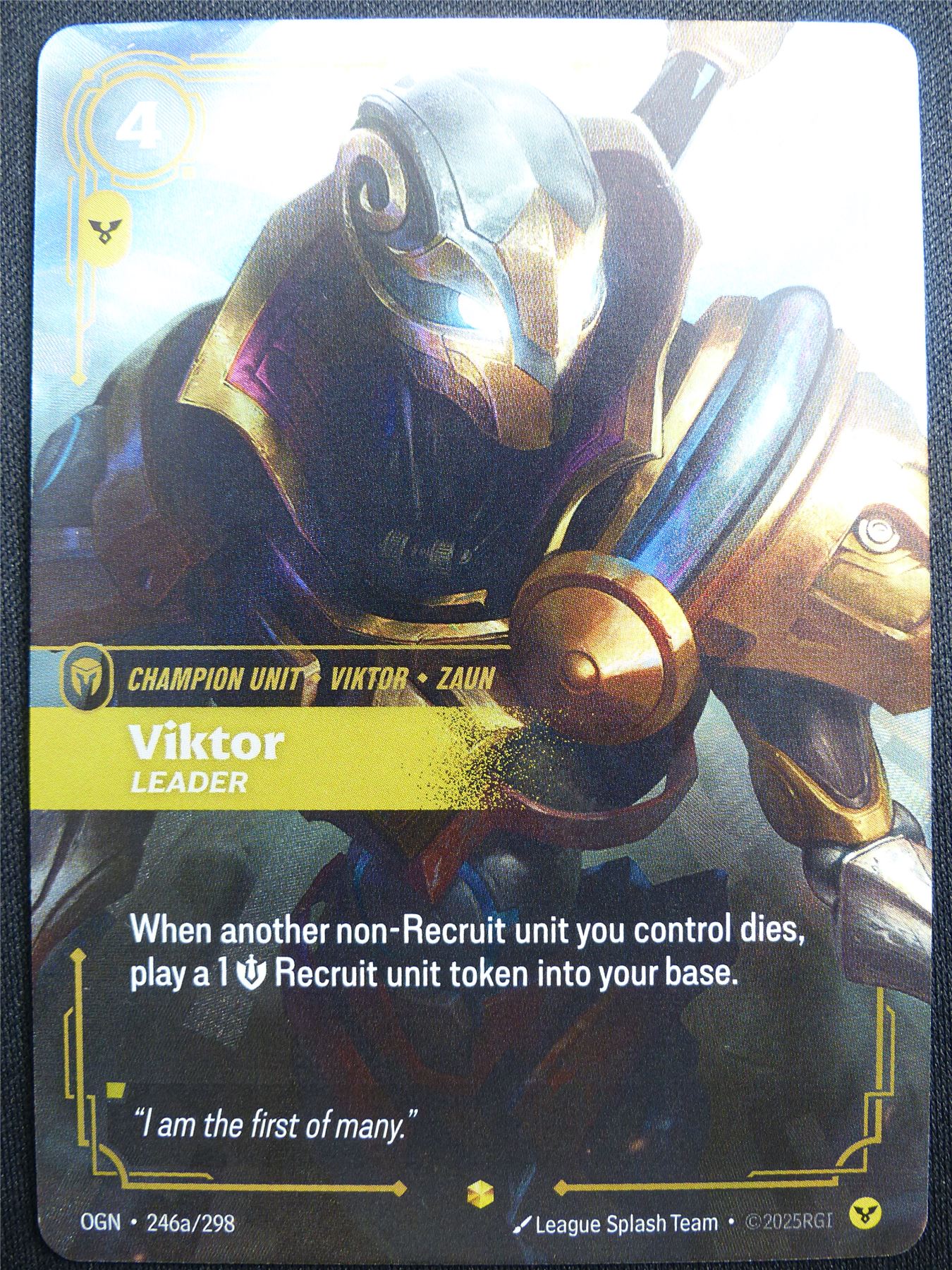 Viktor Leader 166a/298 Overnumber Rare Foil - OGN - Riftbound Card #2DF