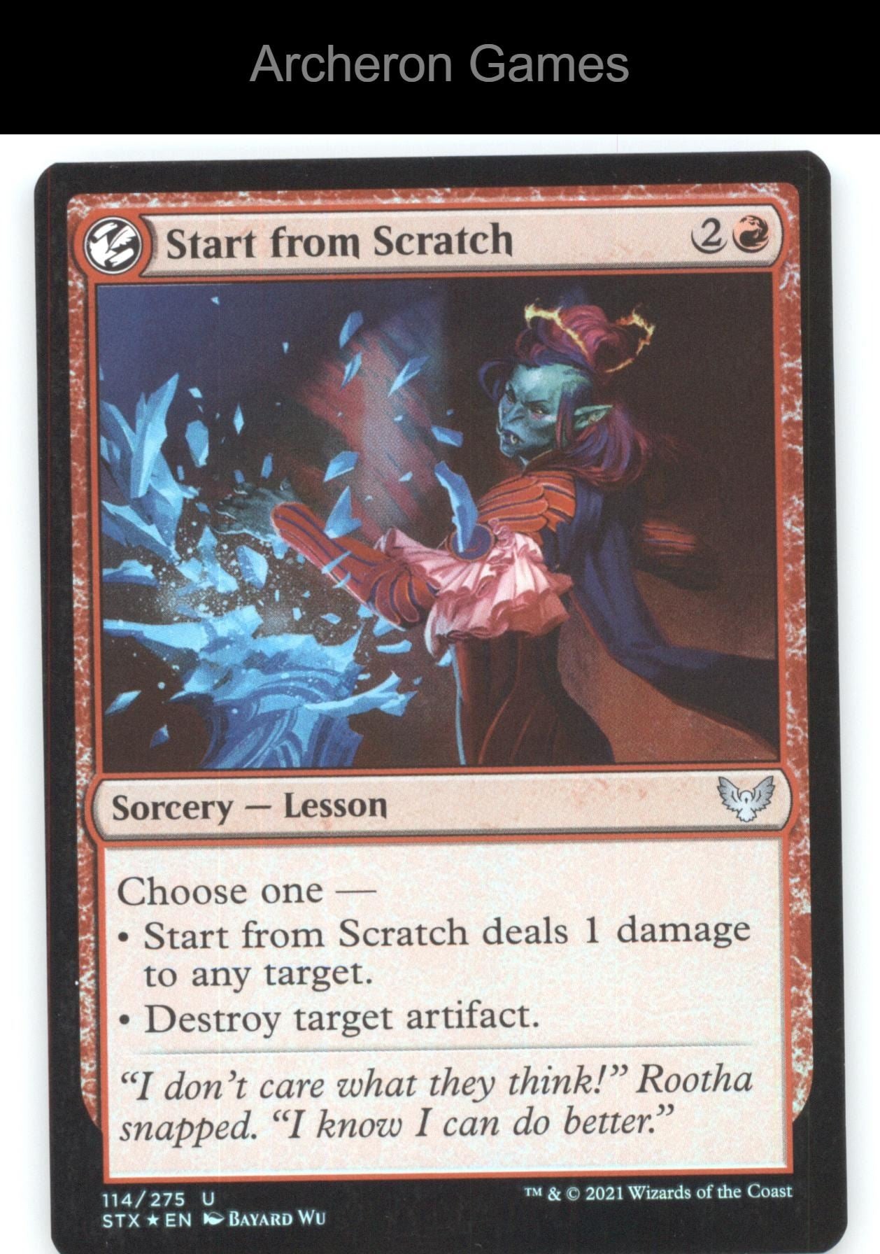 Start from Scratch 114 UC MTG Card Strixhaven: School of Mages