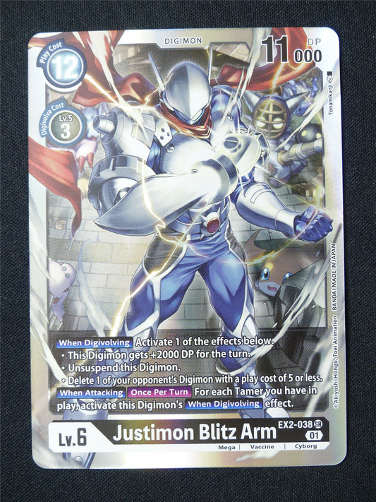 Justimon Blitz Arm EX2-038 SR Foil - Digimon Card #2UG