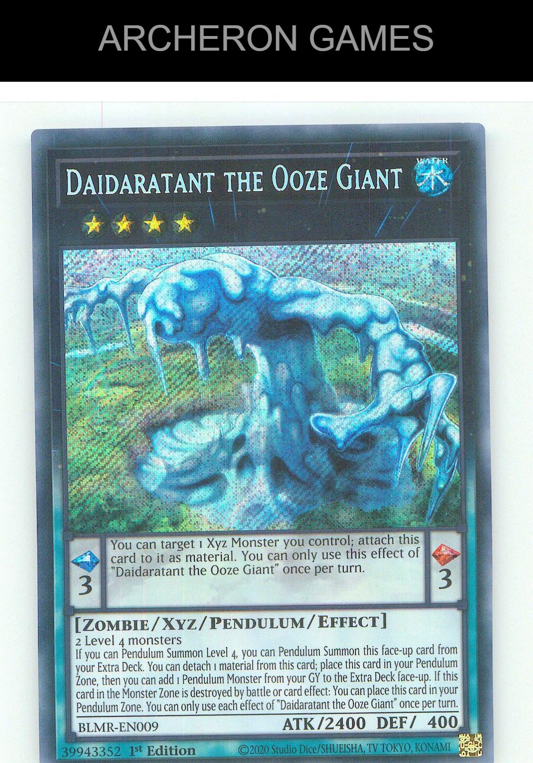 Daidaratant the Ooze Giant SEC YUGIOH Card 1st Edition