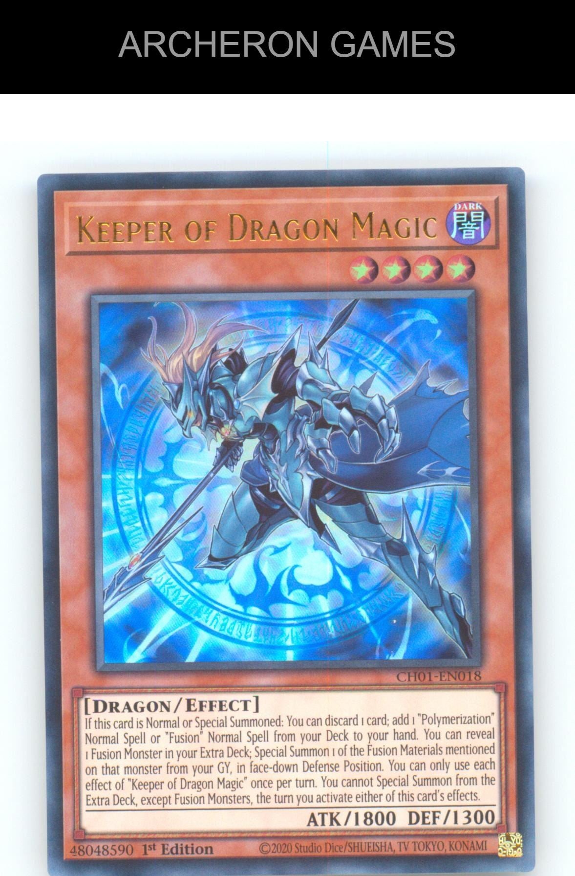 Keeper of Dragon Magic Ultra Rare YUGIOH Card 1st Edition