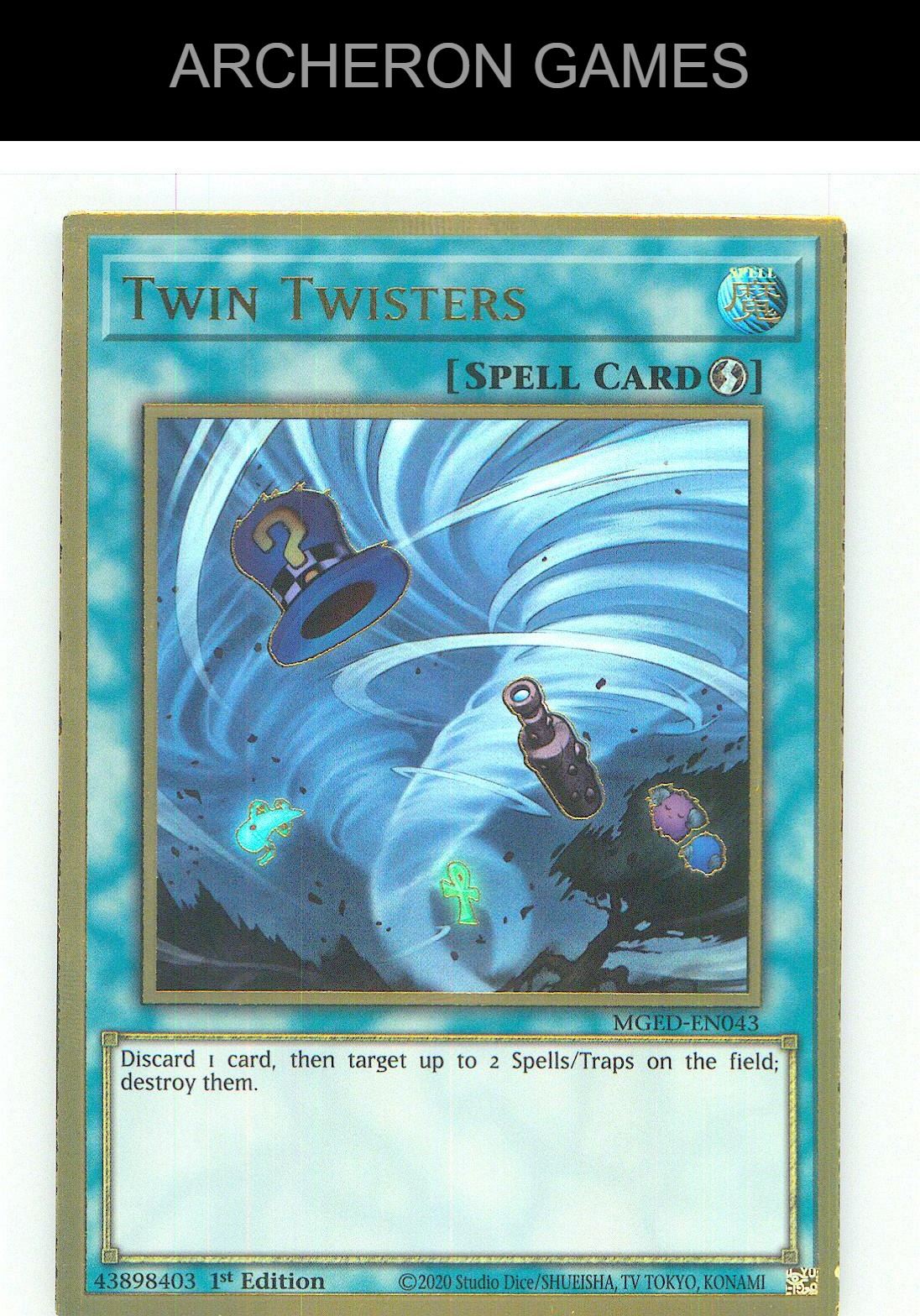 Twin Twisters Premium Gold Rare YUGIOH Card 1st Edition