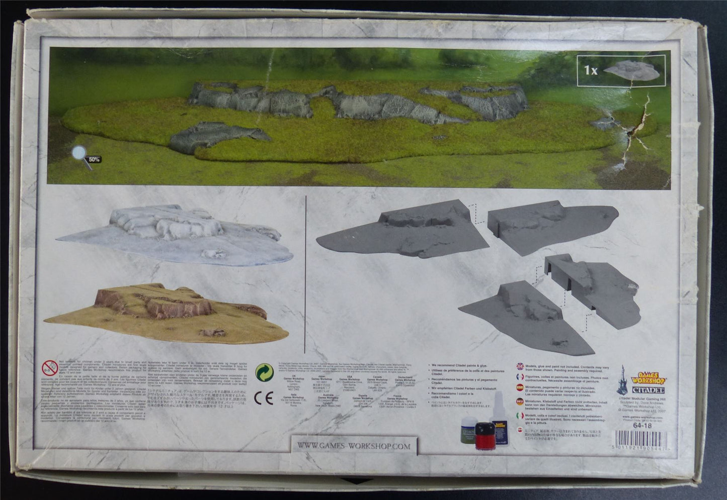 Citadel Modular Gaming Hill OOP Classic - Scenery Terrain - Warhammer #270