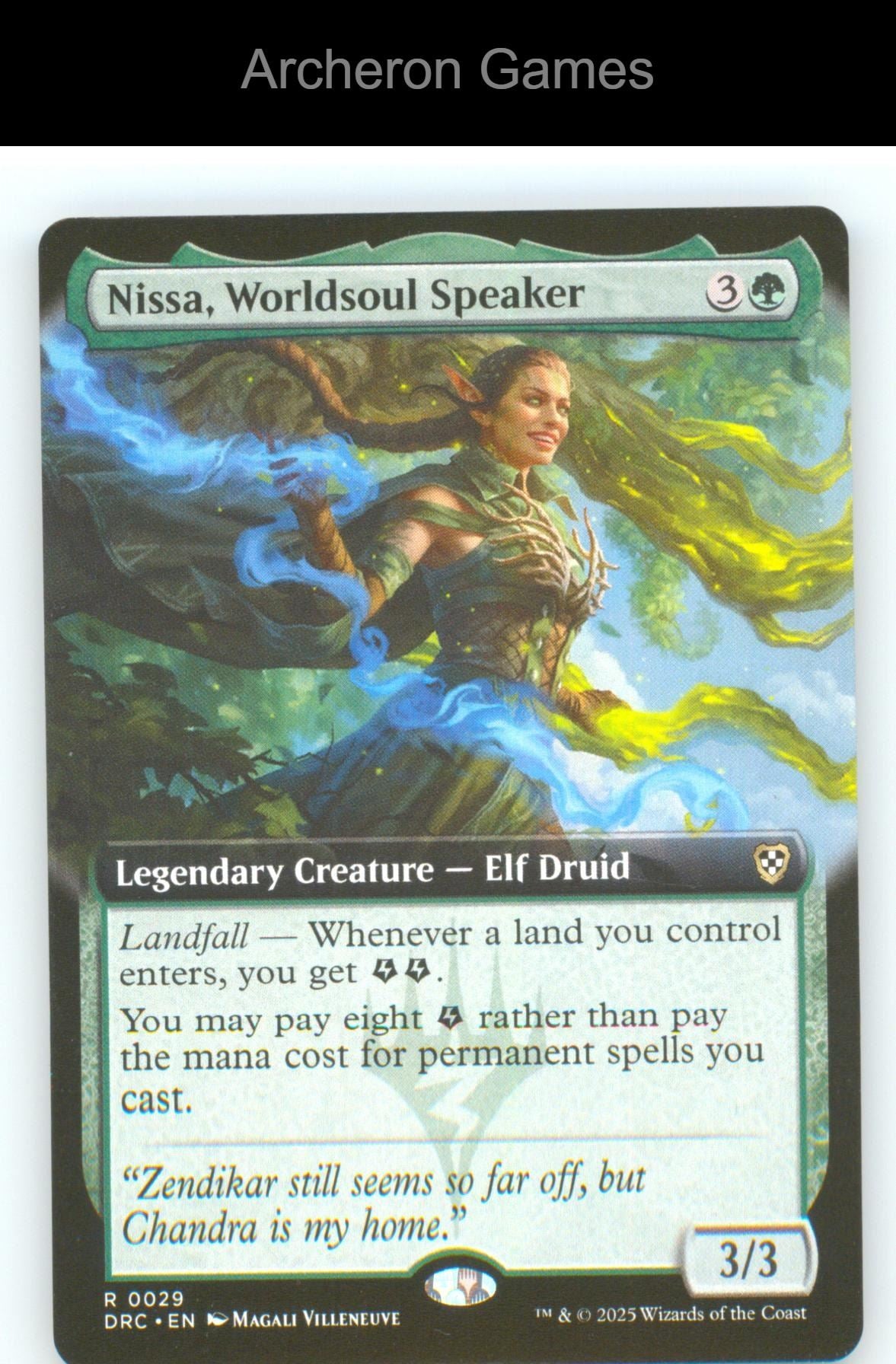 Nissa, Worldsoul Speaker (Extended Art) 29 R MTG Card NM/EX+